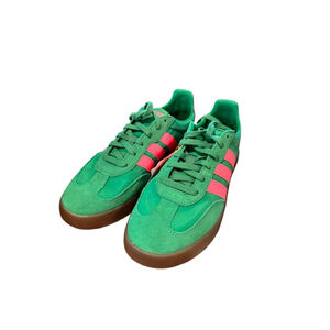 Womens Adidas barreda Sneakers 7.5 Green with Pink Stripes